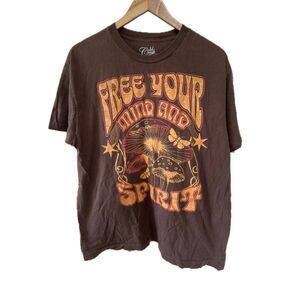 Cold Crush 100% Cotton Free Your Mind And Spirit Mushroom Novelty Tee T-Shirt M